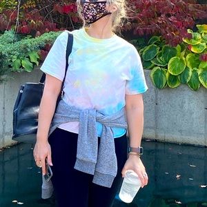 Chemistry Tie-Dye Pastel Cropped Medium T-shirt